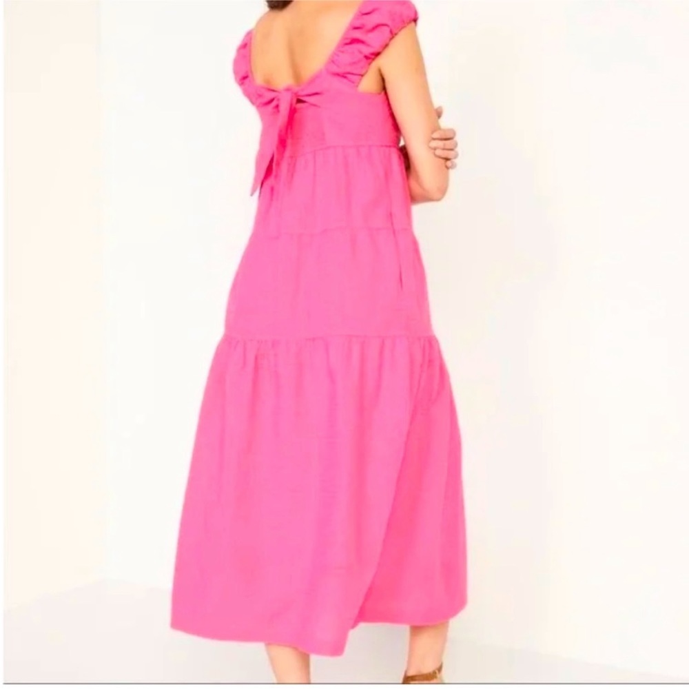 NWT Pink Seersucker Maxi Dress